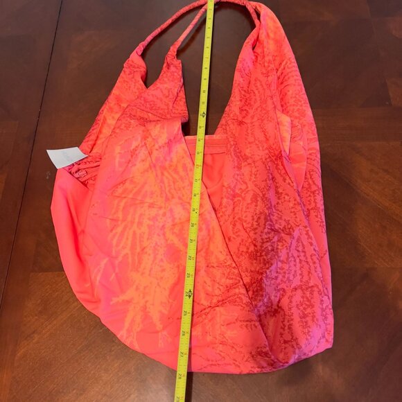 Modaposa 2-Pcs Wide Leg Pants Smocked Waist & Matching Beach Bag Orange Boho - Picture 6 of 10